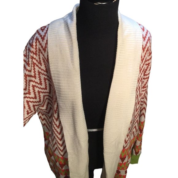 Great Geometric Pattern Colorful Long Sweater by So It Is - Size Large - Picture 10 of 11